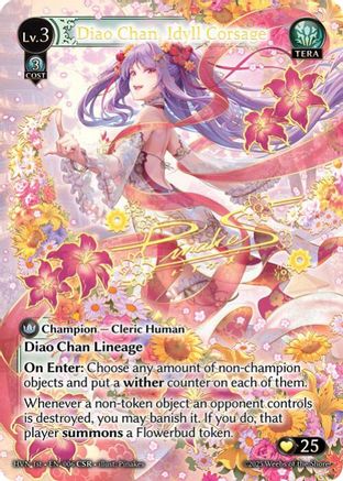 Diao Chan, Idyll Corsage (CSR) (006) [Abyssal Heaven] Foil Grand Archive Single Weebs of the Shore