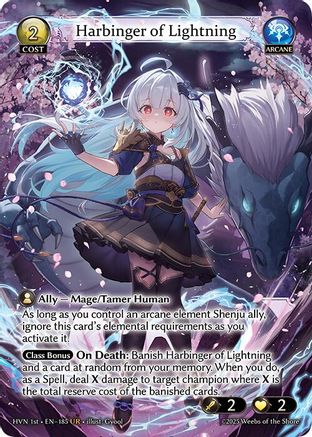 Harbinger of Lightning (185) [Abyssal Heaven] Grand Archive Single Weebs of the Shore
