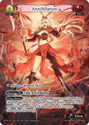 Annihilation (190) [Abyssal Heaven] Grand Archive Single Weebs of the Shore