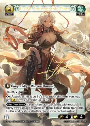 Lu Bu, Indomitable Titan (CUR) (208) [Abyssal Heaven] Foil Grand Archive Single Weebs of the Shore