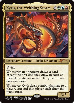Xyris, the Writhing Storm (Year of the Snake 2025) (SSP-001) [Misc] Standard Showdown Promos Foil MTG Single Wizards of the Coast