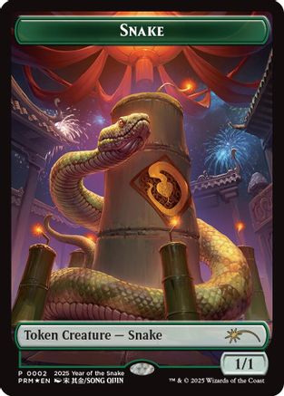 Snake Token (Year of the Snake 2025) (SSP-002) [Misc] Standard Showdown Promos Foil MTG Single Wizards of the Coast