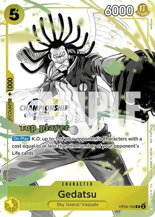 Gedatsu (Championship 2024 Top Player Pack Vol. 2) (OP05-102) [One Piece Promotion Cards] Foil One Piece Single Bandai