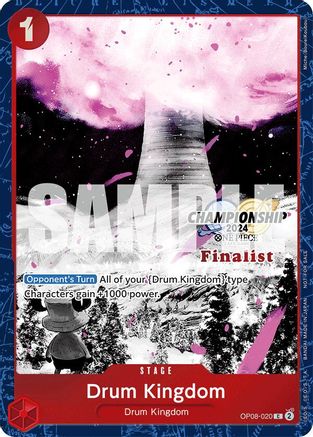 Drum Kingdom (Championship 2024 Finalist Card Set Vol. 2) (OP08-020) [One Piece Promotion Cards] Foil One Piece Single Bandai
