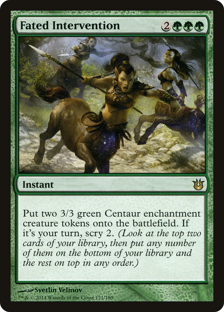 Fated Intervention (BNG-121) [Born of the Gods] Foil MTG Single Wizards of the Coast