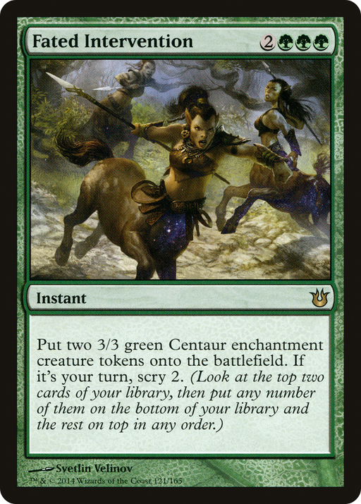 Fated Intervention (BNG-121) [Born of the Gods] MTG Single Wizards of the Coast