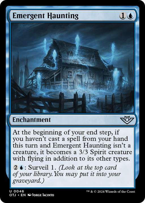 Emergent Haunting (OTJ-046) [Outlaws of Thunder Junction] Foil MTG Single Wizards of the Coast