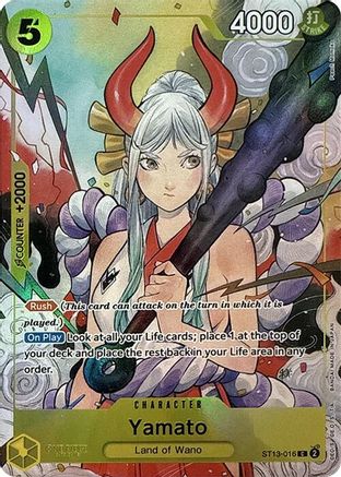 Yamato (Illustration Box Vol.2) (ST13-016) [One Piece Promotion Cards] Foil One Piece Single Bandai