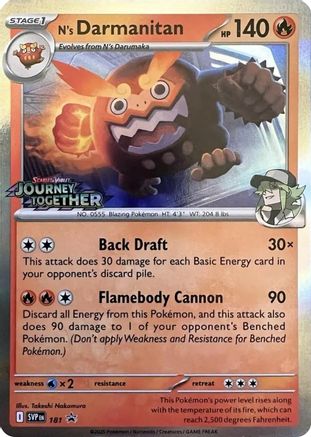 N's Darmanitan - 181 (Prerelease) (181) Holofoil [Promos: SV Promo Cards] Pokemon Single Pokémon