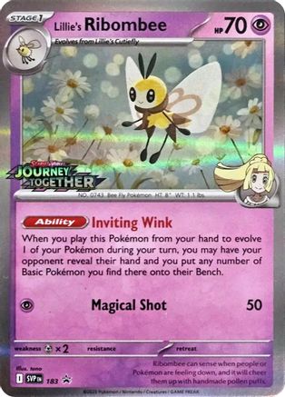 Lillie's Ribombee - 183 (Prerelease) (183) Holofoil [Promos: SV Promo Cards] Pokemon Single Pokémon