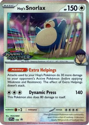 Hop's Snorlax - 184 (Prerelease) (184) Holofoil [Promos: SV Promo Cards] Pokemon Single Pokémon