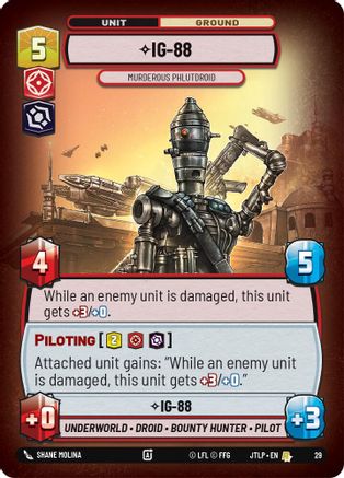 IG-88 - Murderous Phlutdroid (Foil) (29) [Jump to Lightspeed Weekly Play Promos] Foil Star Wars: Unlimited Single Disney