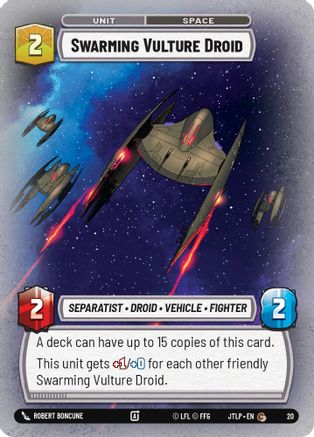 Swarming Vulture Droid (20) [Jump to Lightspeed Weekly Play Promos] Star Wars: Unlimited Single Disney