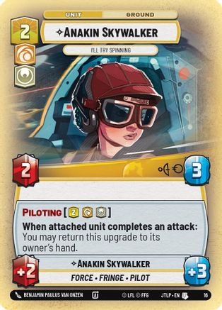 Anakin Skywalker - I'll Try Spinning (16) [Jump to Lightspeed Weekly Play Promos] Star Wars: Unlimited Single Disney