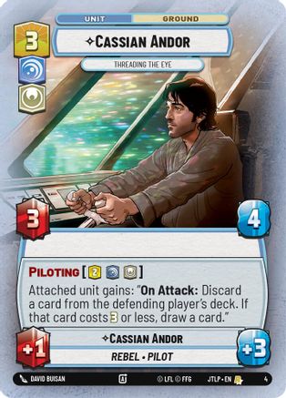Cassian Andor - Threading the Eye (4) [Jump to Lightspeed Weekly Play Promos] Star Wars: Unlimited Single Disney