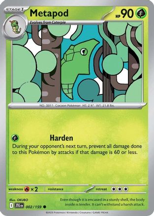 Metapod 002/159 [SV: Journey Together] Pokemon Single Pokémon