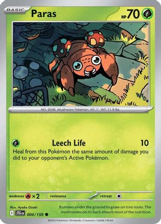 Paras (4) Reverse Holofoil [SV: Journey Together] Pokemon Single Pokémon