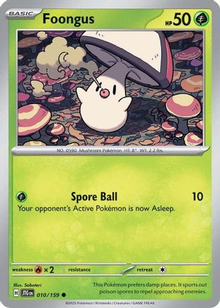 Foongus (10) Reverse Holofoil [SV: Journey Together] Pokemon Single Pokémon