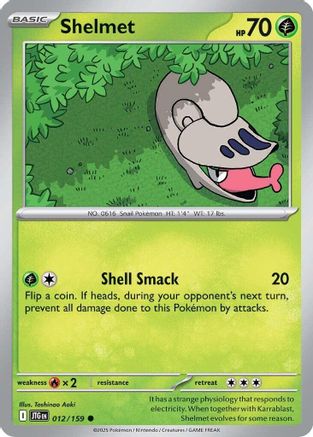 Shelmet (12) Reverse Holofoil [SV: Journey Together] Pokemon Single Pokémon
