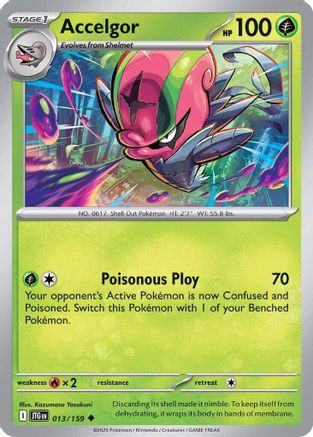 Accelgor (13) - [SV: Journey Together] Reverse Holofoil Pokemon Single Pokémon