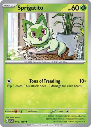 Sprigatito 016/159 [SV: Journey Together] Pokemon Single Pokémon