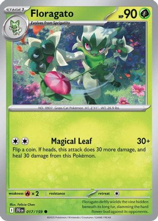 Floragato (17) Reverse Holofoil [SV: Journey Together] Pokemon Single Pokémon