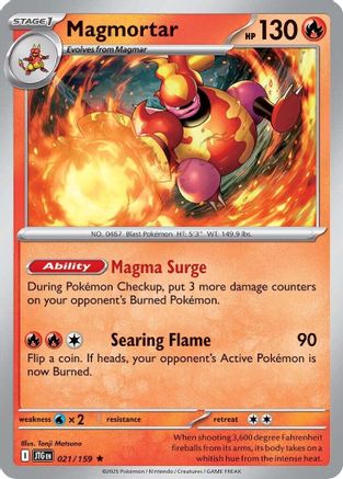 Magmortar (21) Holofoil [SV: Journey Together] Pokemon Single Pokémon