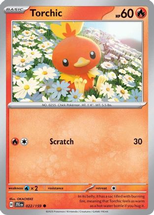 Torchic (22) Reverse Holofoil [SV: Journey Together] Pokemon Single Pokémon