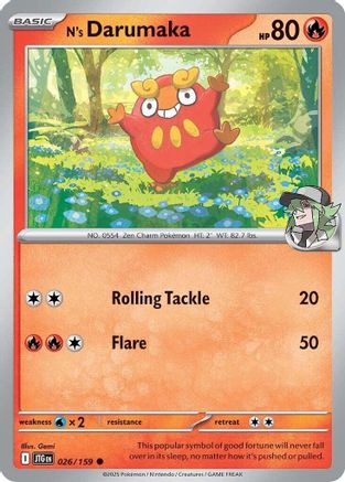 N's Darumaka (26) [SV: Journey Together] Pokemon Single Pokémon
