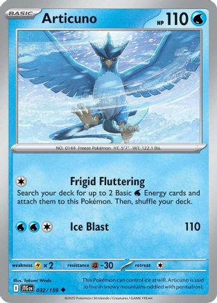 Articuno - 032/159 (32) - [SV: Journey Together] Reverse Holofoil Pokemon Single Pokémon