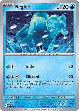 Regice (42) Reverse Holofoil [SV: Journey Together] Pokemon Single Pokémon