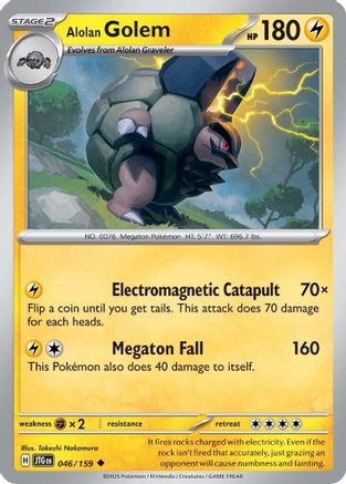 Alolan Golem (46) - [SV: Journey Together] Reverse Holofoil Pokemon Single Pokémon