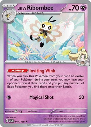 Lillie's Ribombee - 067/159 Holofoil [SV: Journey Together] Pokemon Single Pokémon