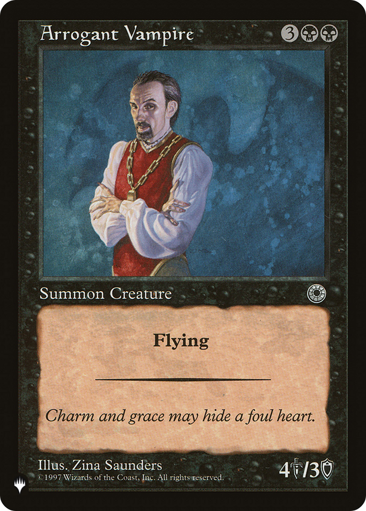 Arrogant Vampire (LIST-POR-79) [Mystery Booster] The List MTG Single Wizards of the Coast