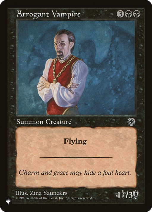 Arrogant Vampire (LIST-POR-79) [Mystery Booster] The List MTG Single Wizards of the Coast