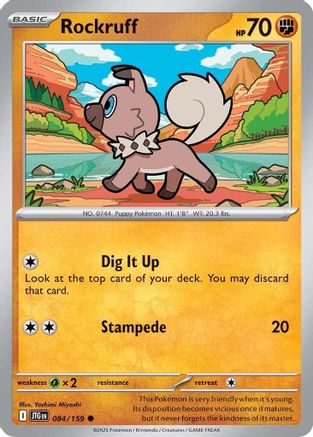 Rockruff (84) Reverse Holofoil [SV: Journey Together] Pokemon Single Pokémon
