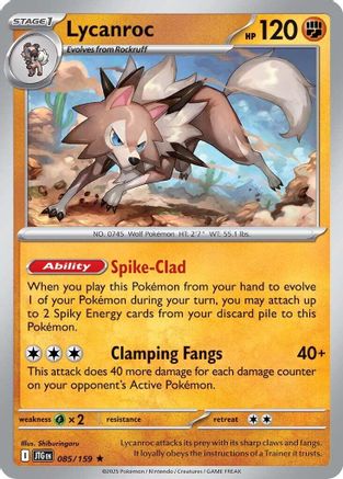 Lycanroc - 085/159 Holofoil [SV: Journey Together] Pokemon Single Pokémon