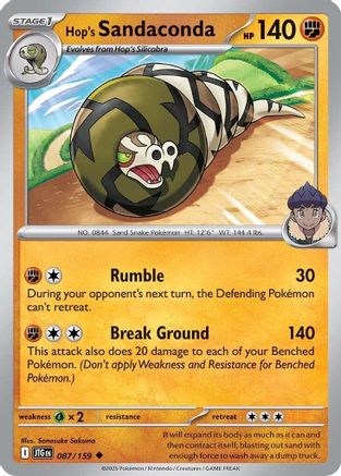 Hop's Sandaconda (87) [SV: Journey Together] Pokemon Single Pokémon