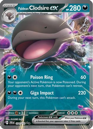 Paldean Clodsire ex (94) Holofoil [SV: Journey Together] Pokemon Single Pokémon