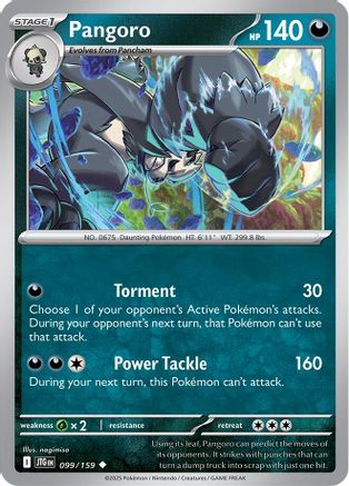 Pangoro (99) Reverse Holofoil [SV: Journey Together] Pokemon Single Pokémon