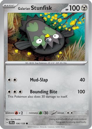 Galarian Stunfisk (106) [SV: Journey Together] Pokemon Single Pokémon