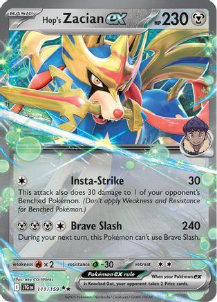 Hop's Zacian ex - 111/159 Holofoil [SV: Journey Together] Pokemon Single Pokémon