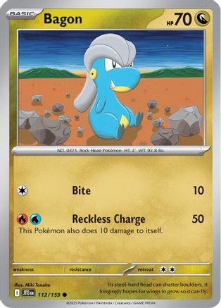Bagon (112) Reverse Holofoil [SV: Journey Together] Pokemon Single Pokémon