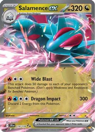 Salamence ex - 114/159 Holofoil [SV: Journey Together] Pokemon Single Pokémon