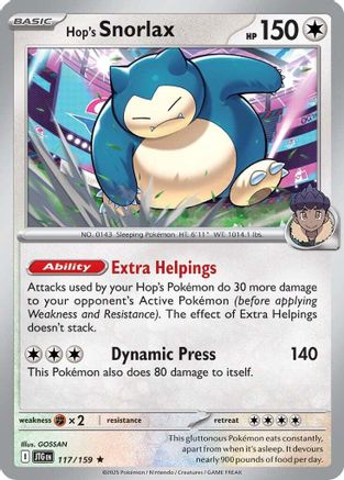 Hop's Snorlax (117) Holofoil [SV: Journey Together] Pokemon Single Pokémon