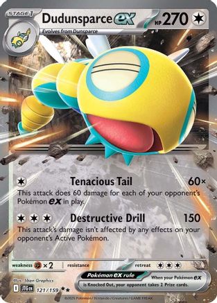 Dudunsparce ex - 121/159 Holofoil [SV: Journey Together] Pokemon Single Pokémon