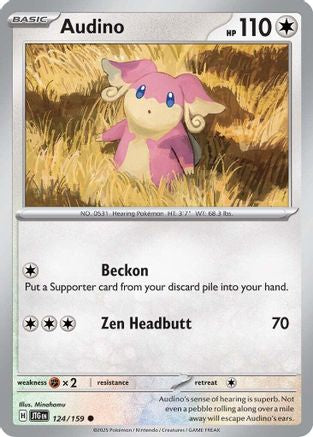 Audino (124) Reverse Holofoil [SV: Journey Together] Pokemon Single Pokémon