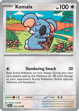 Komala (129) - [SV: Journey Together] Reverse Holofoil Pokemon Single Pokémon