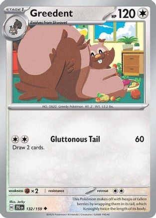 Greedent (132) Reverse Holofoil [SV: Journey Together] Pokemon Single Pokémon