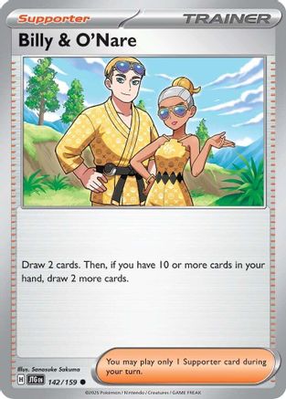 Billy & O'Nare (142) Reverse Holofoil [SV: Journey Together] Pokemon Single Pokémon